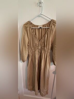 Brown midi dress